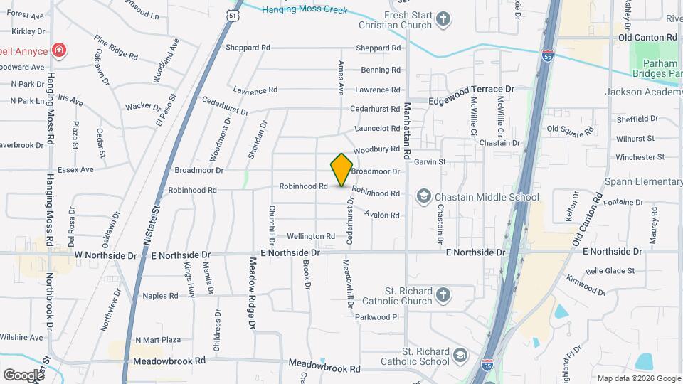 647 Robinhood Rd Map and Location Details