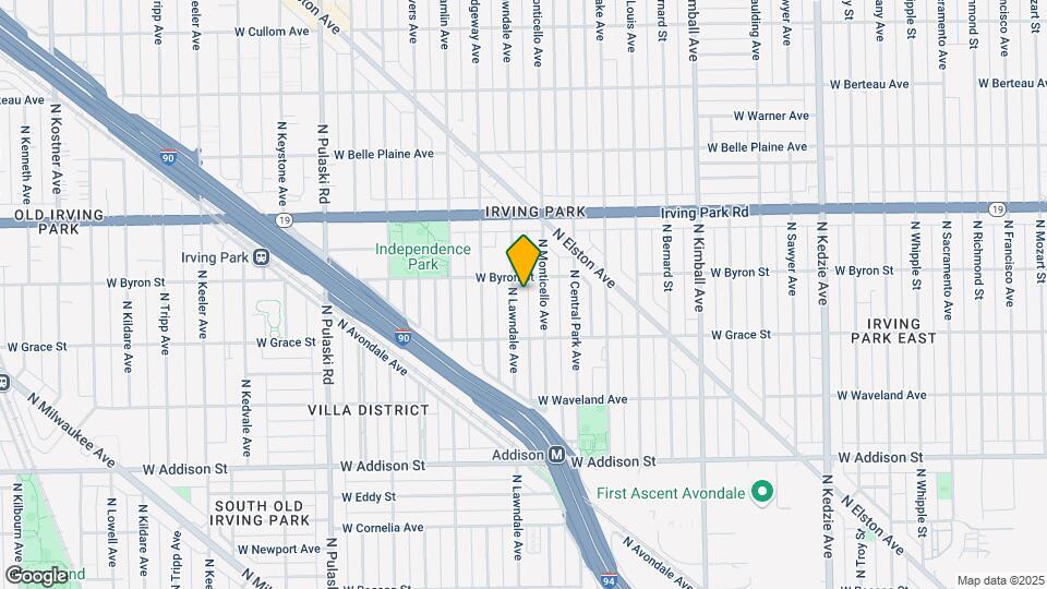3841 N Lawndale Ave Map and Location Details