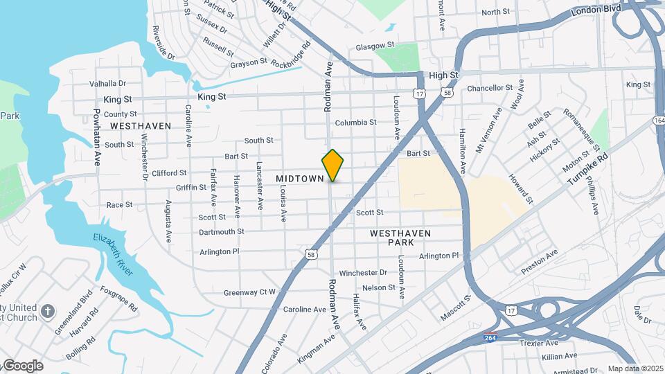 1207 Rodman Ave Map and Location Details