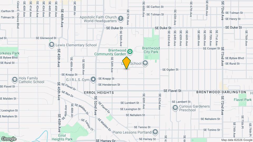 5636 SE Ogden St, Unit B Map and Location Details