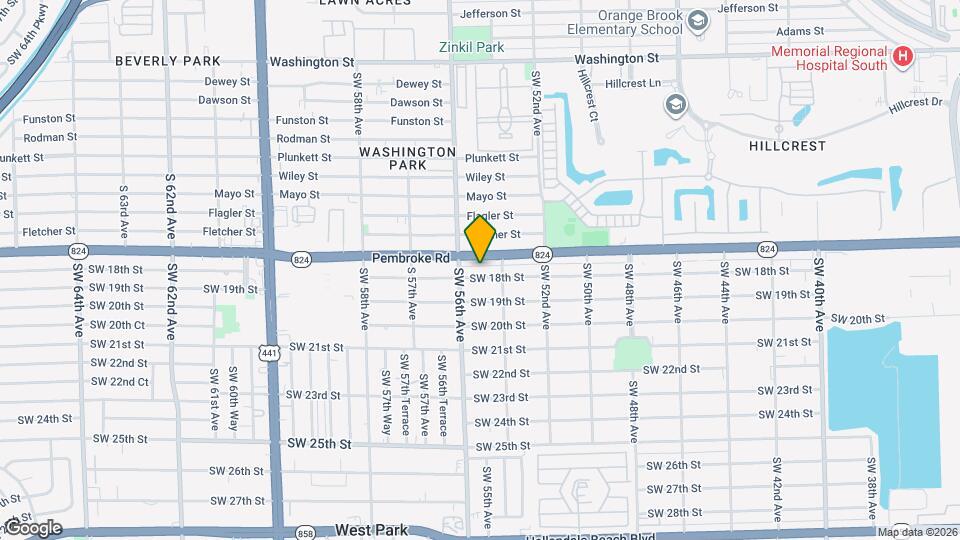 5501 SW 18th St Map and Location Details