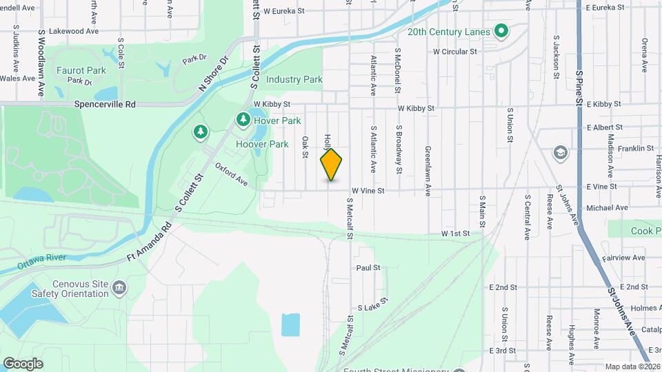 632 W Vine St Map and Location Details