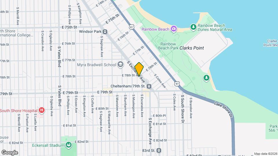 7810 S Escanaba Ave, Unit 2D Map and Location Details