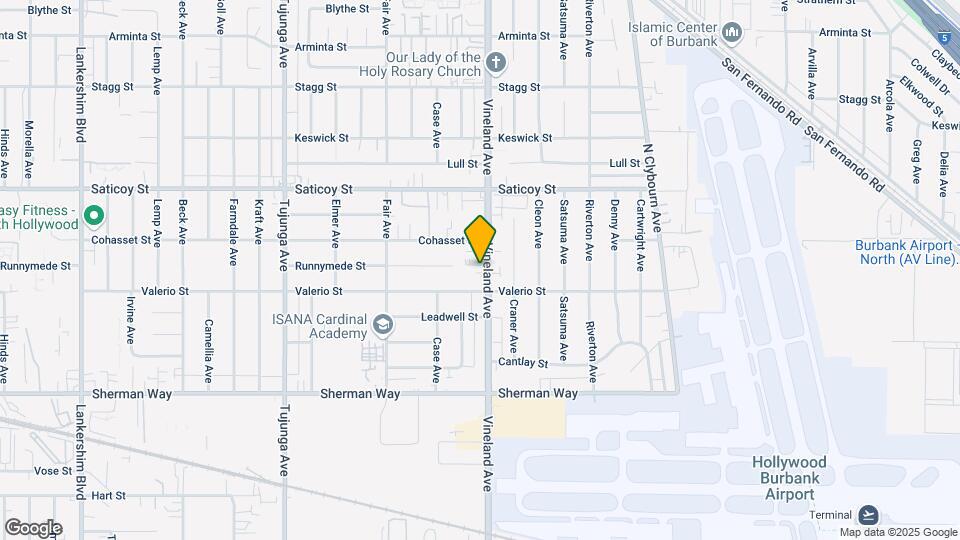 7425-7427 Vineland Ave Mapa y Detalles de la Ubicación