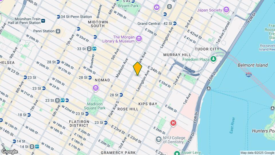 114 E 32nd St Map and Location Details