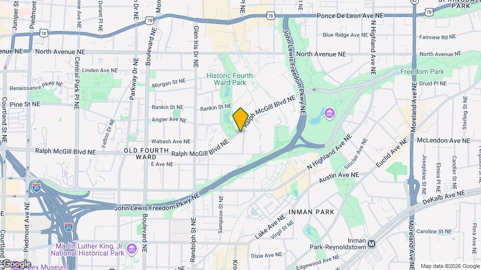 715 Ralph McGill Blvd NE Map and Location Details