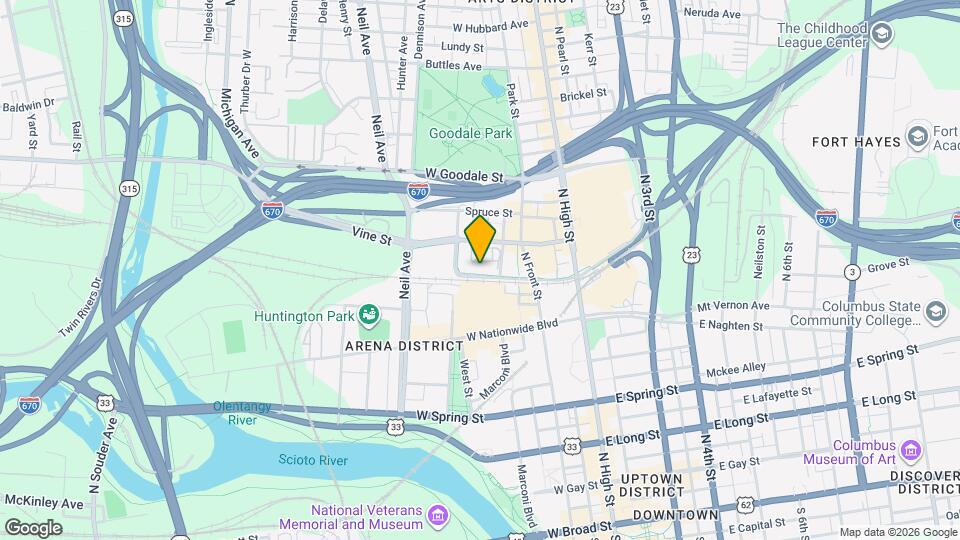 425 N Front St Map and Location Details