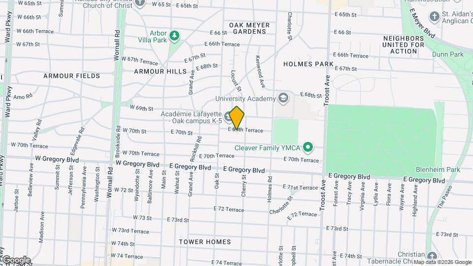431 E 69th Terrace Mapa y Detalles de la Ubicación