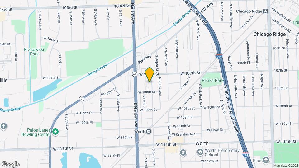 10702 S Depot St, Unit 106C Map and Location Details