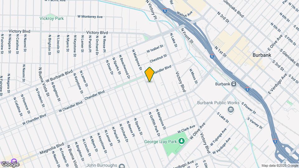 618 N Mariposa St Map and Location Details