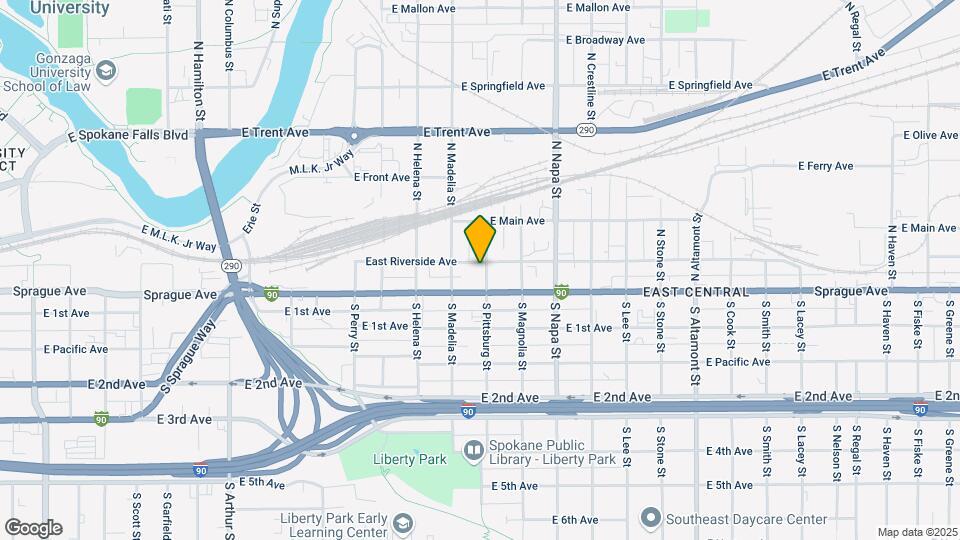 1722 E Riverside Ave Map and Location Details