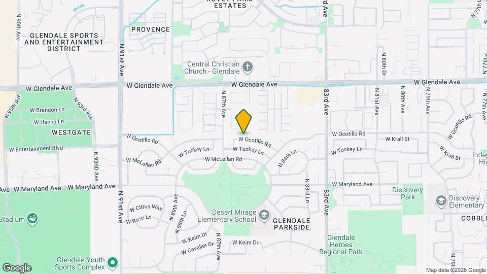 8556 W Ocotillo Rd Mapa y Detalles de la Ubicación
