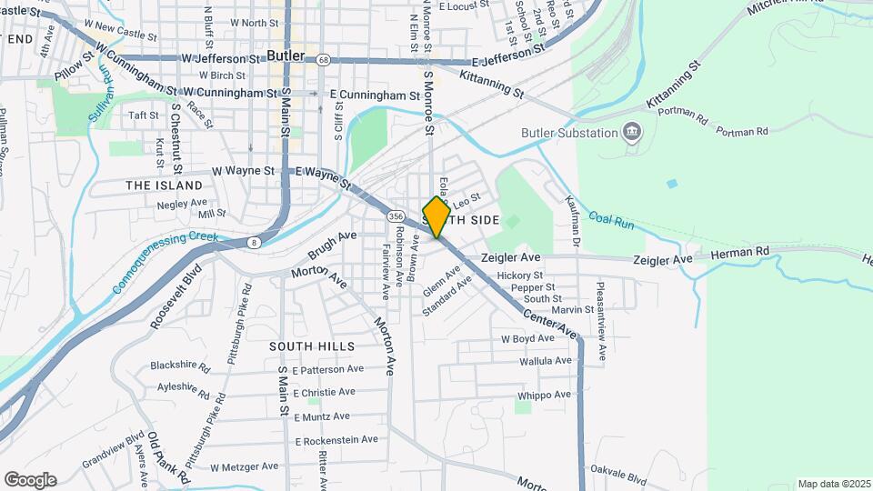 404 Center Ave Map and Location Details