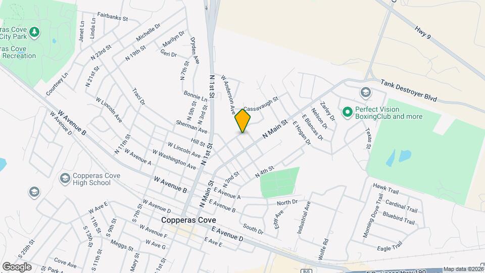 804 Hackberry St Map and Location Details