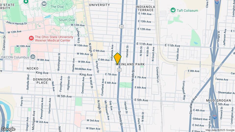 1393-1395 Summit St Map and Location Details