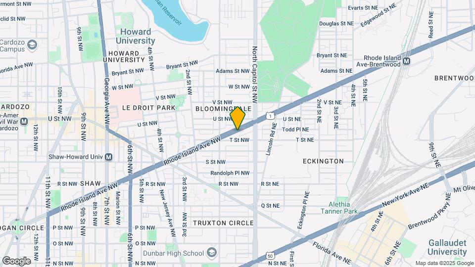50 Rhode Island Ave NW Map and Location Details