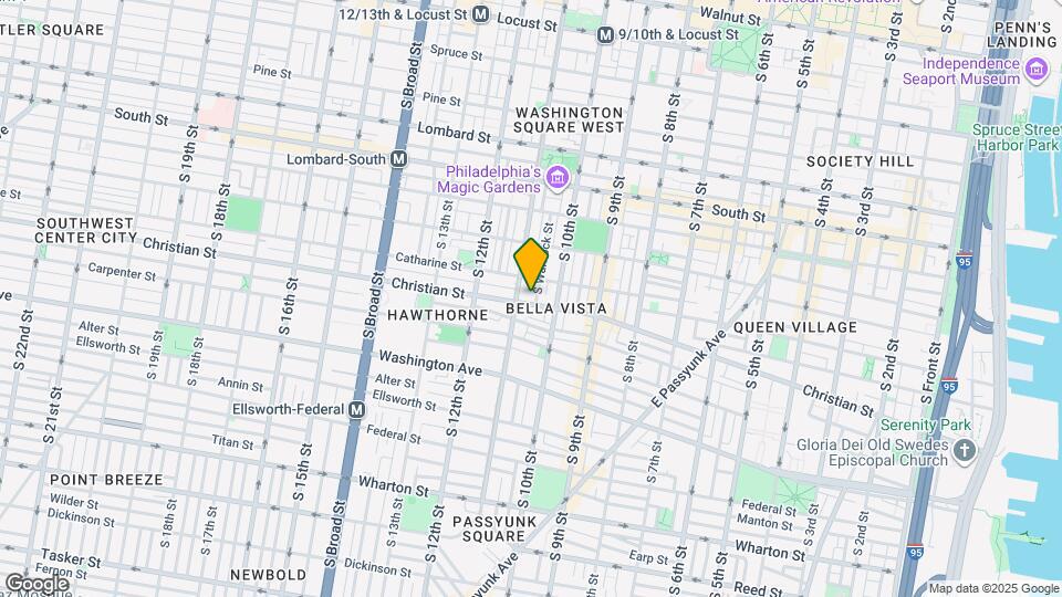 1025 Christian St Map and Location Details