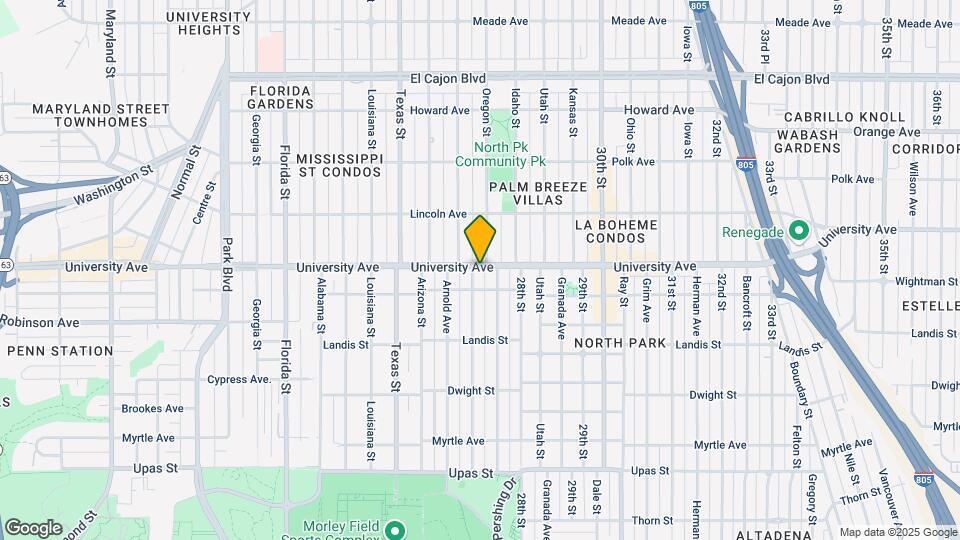 2611 University Ave Map and Location Details