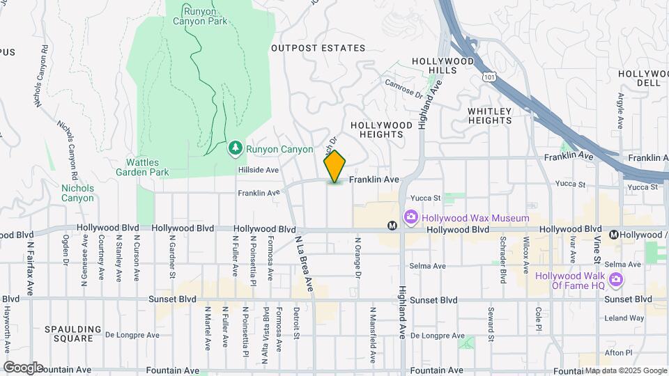 1784 N Sycamore Ave Map and Location Details