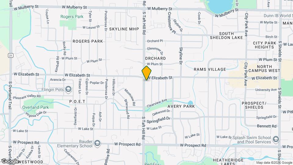 1004 S Taft Hill Rd, Unit A Mapa y Detalles de la Ubicación