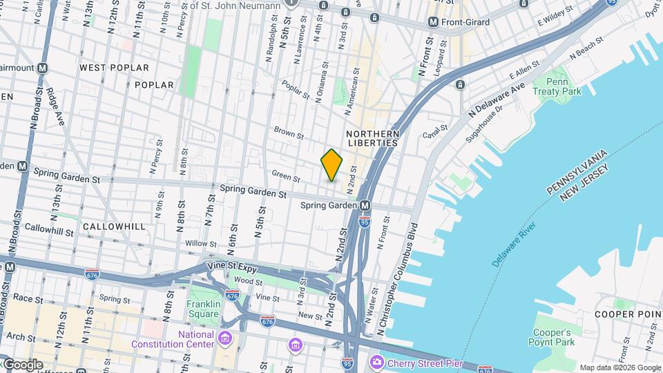 616 N American St Map and Location Details