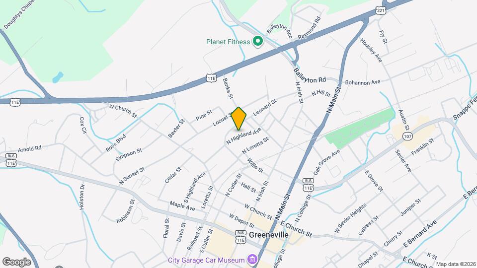 315 N Highland Ave Map and Location Details