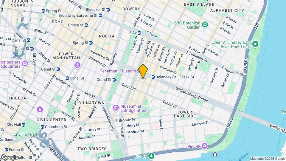 248 Broome St Mapa y Detalles de la Ubicación