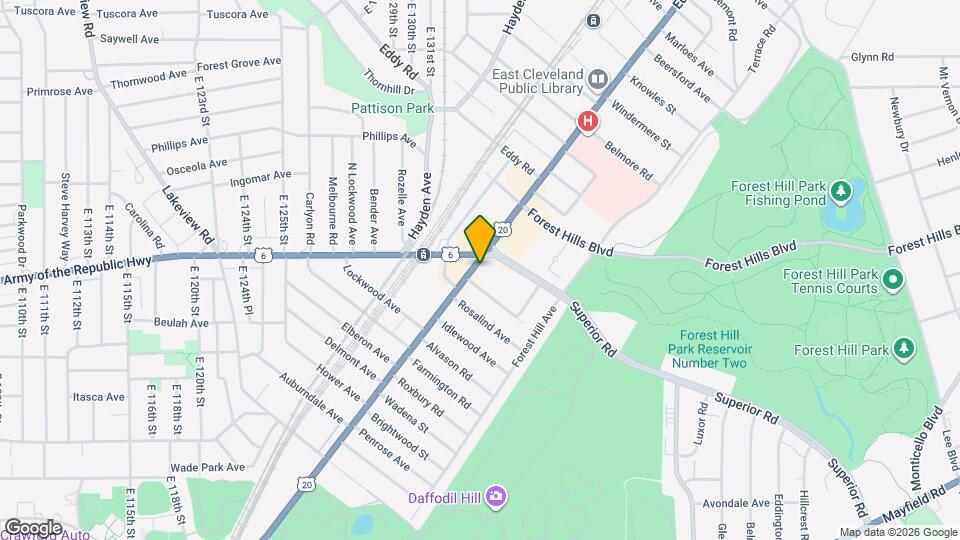 13430 Euclid Ave Map and Location Details