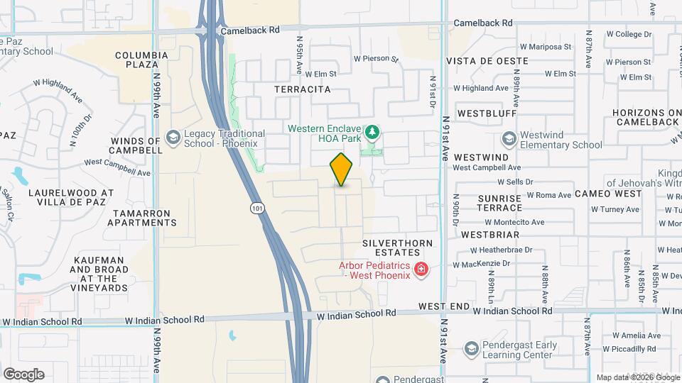 9342 W Roma Ave Map and Location Details