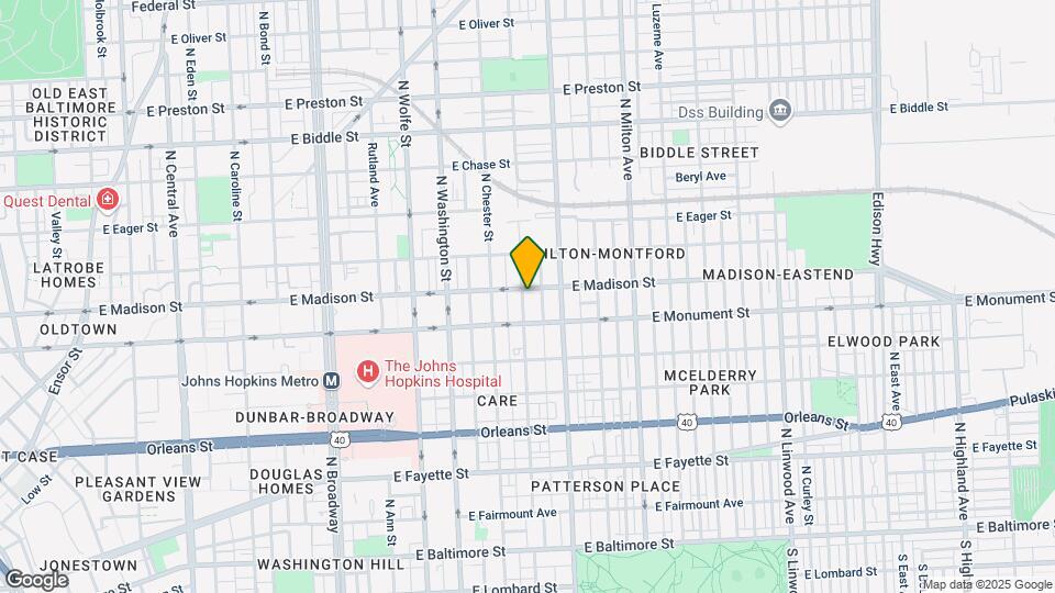 727 N Collington Ave Map and Location Details