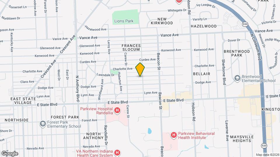 2526 Clara Ave Map and Location Details