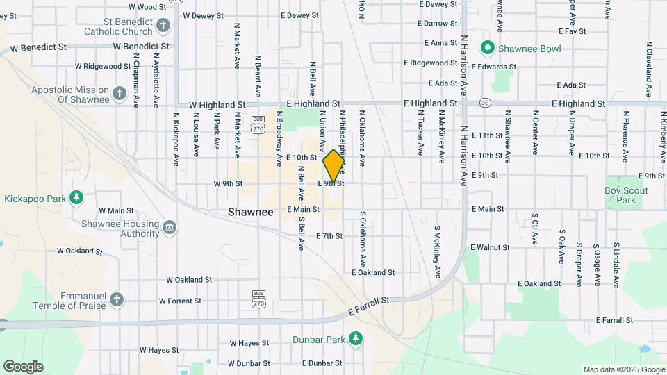 221 E 9th St Map and Location Details