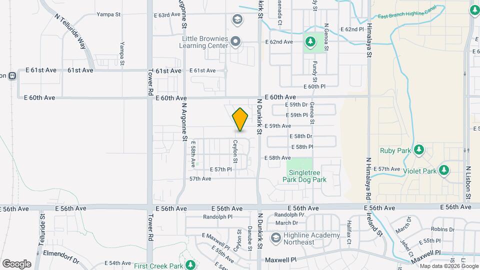 5890 N Ceylon St Map and Location Details