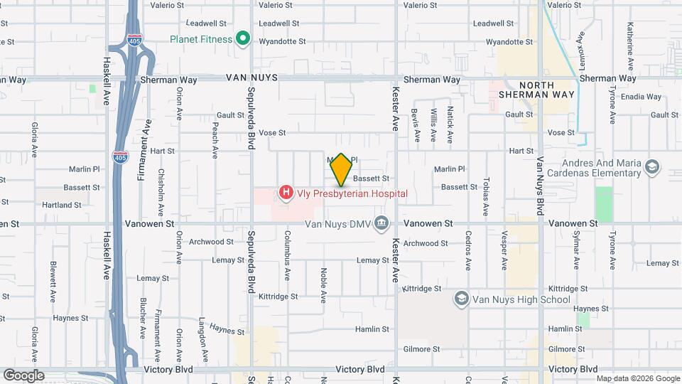 15031 Hartland St Mapa y Detalles de la Ubicación