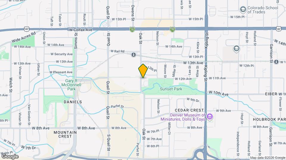 1190 Oak St Map and Location Details