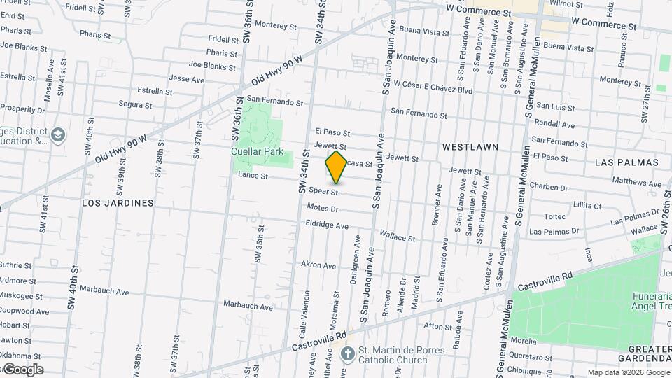 3911 Spear St Mapa y Detalles de la Ubicación