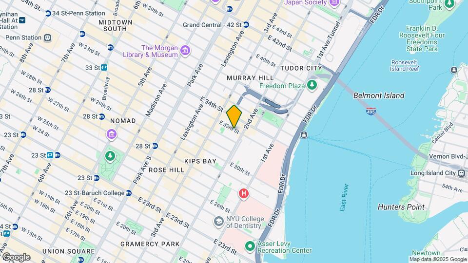 242 E 33rd St Map and Location Details