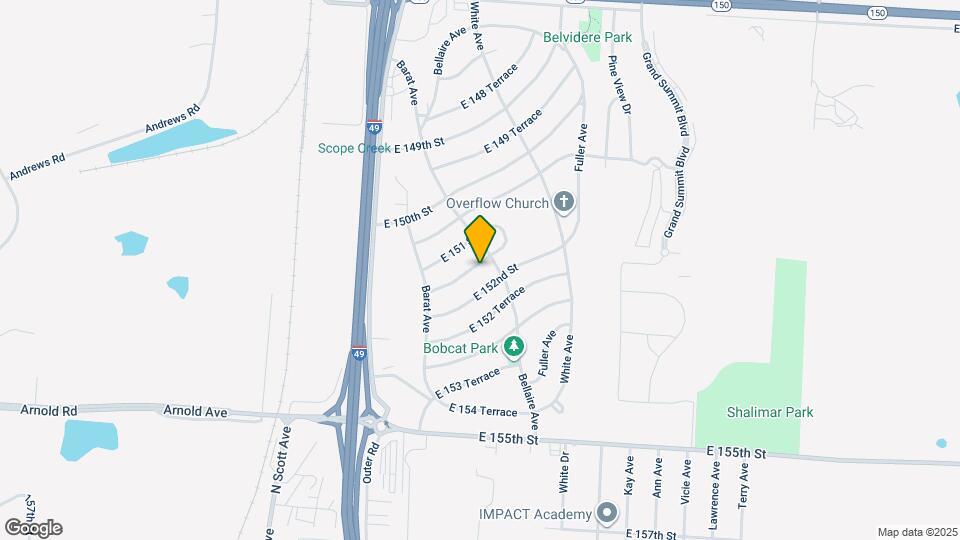 6021 E 151st Ter, Unit A Map and Location Details