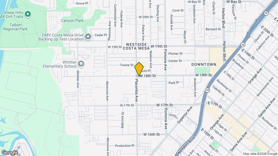 789 W 18th St, Unit A Map and Location Details