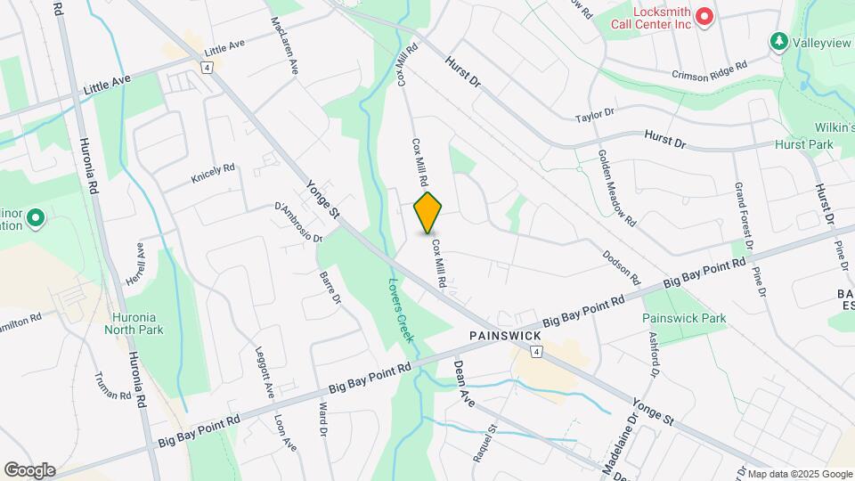 210 Cox Mill Rd Map and Location Details