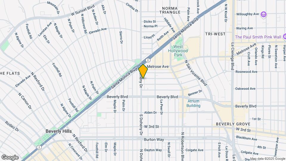 412 N Doheny Dr Map and Location Details