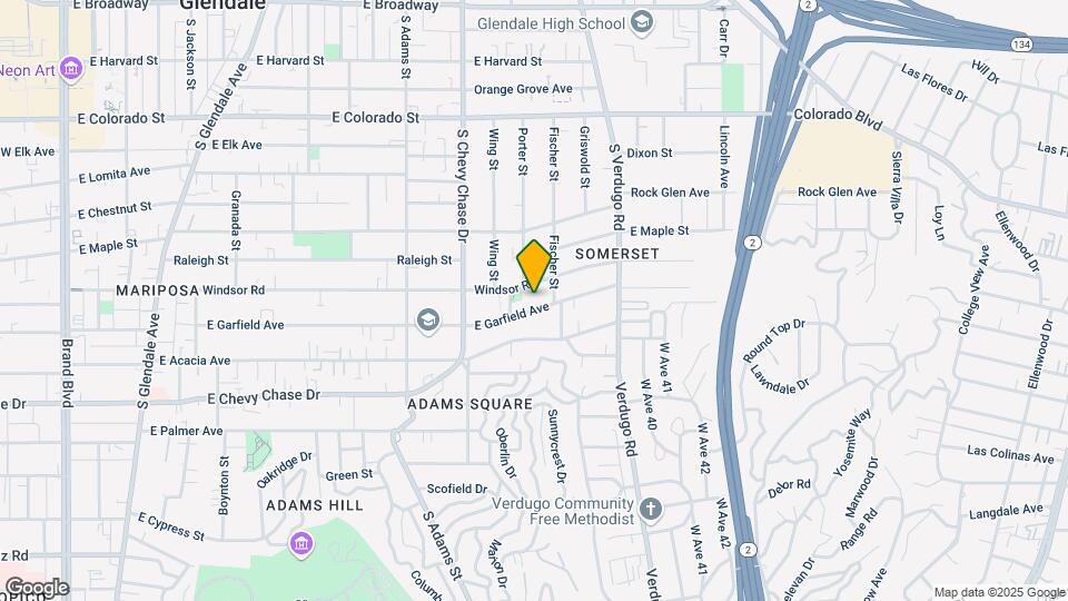 1319 E Garfield Ave Map and Location Details