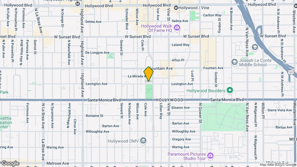 6419 Lexington Ave Map and Location Details