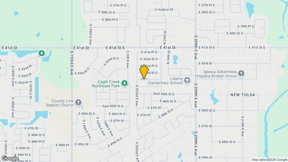 20232 E 43rd Pl S Mapa y Detalles de la Ubicación