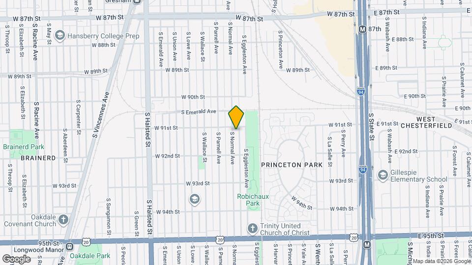 9109 S Normal Ave Map and Location Details