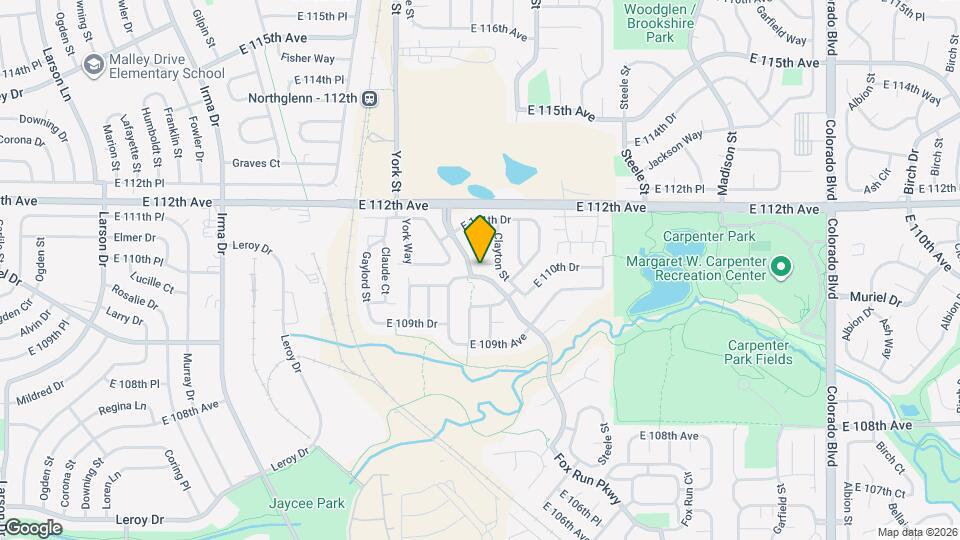 2628 E 110th Ct Map and Location Details