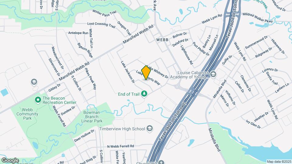 7121 Lake Hawkins Dr Map and Location Details