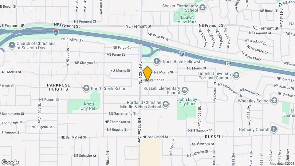 12244 NE Stanton St Map and Location Details