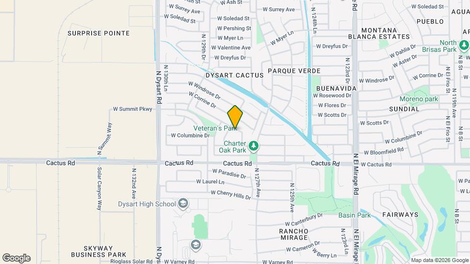 12733 W Rosewood Dr Mapa y Detalles de la Ubicación