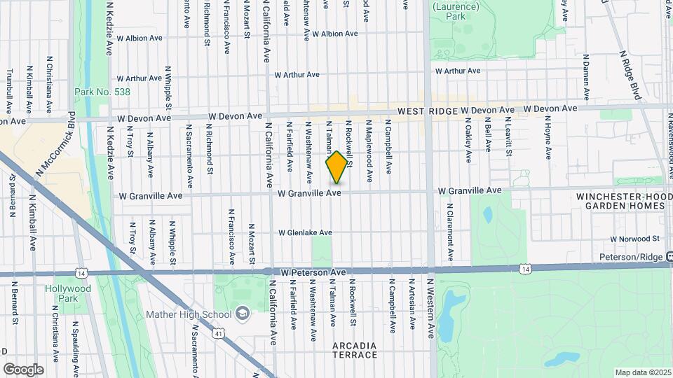 6201-6203 N Talman Ave Mapa y Detalles de la Ubicación